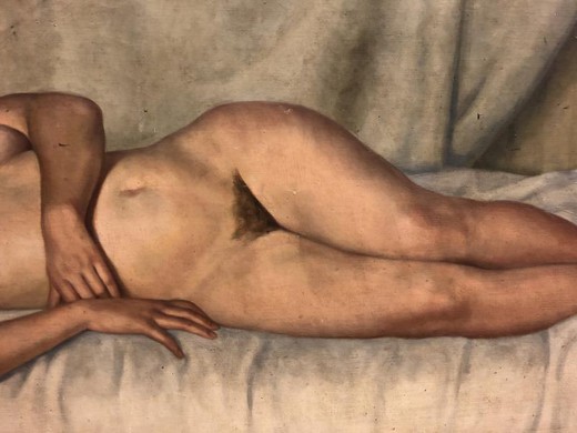 Antique painting "Naked"
