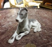 Antique mastiff sculpture