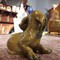 Antique dachshund dog sculpture