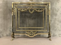 Antique fireplace screen