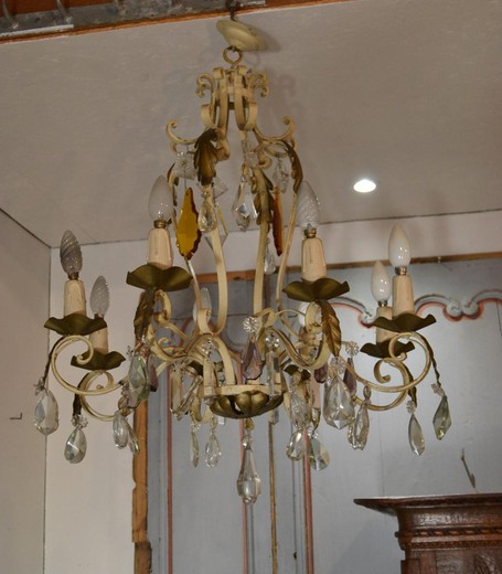 Antique wrought iron chandelier