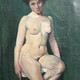 Antique painting "Nude Model"