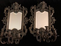 Antique pair mirrors