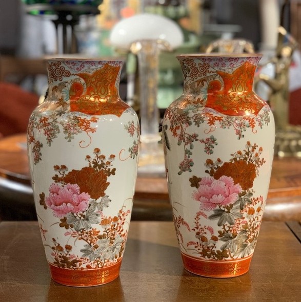 Kutani Antique pair vases