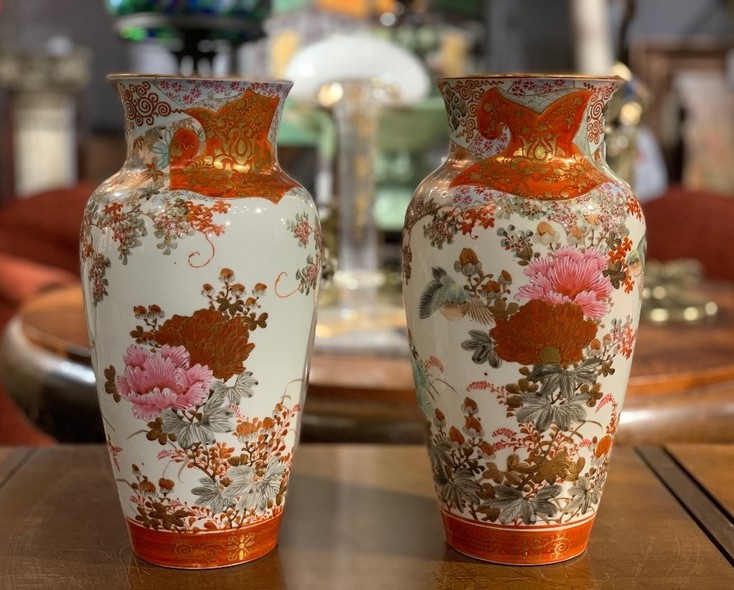 Kutani Antique pair vases