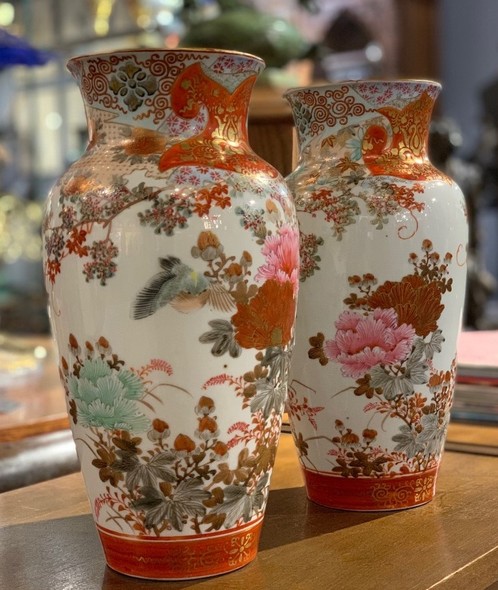 Kutani Antique pair vases