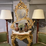 Twin mirrors in rococo style