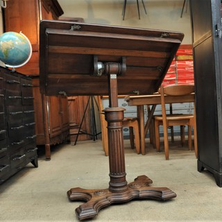 антикварный стол, стол для чтения, старинный стол,  стол с крутящейся столешницей