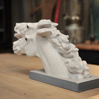 антикварная скульптура, винтажная скульптура, скульптура лошадей, антикварное пресс-папье