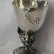 antique eggcup of silvered bronze
