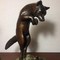Antique 3 sculptures the fox and the mouse