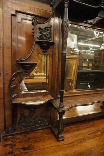 винтажный кабинет из ореха с вставками дуба в стиле Людовика XV купить в Москве