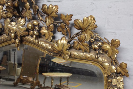 антикварное зеркало с золочением в стиле рококо, старинное зеркало с золочением купить в москве, антиквраное зеркало в стиле рококо,  старинное зеркало в стиле рококо, антиквраное зеркало в стиле людовика XV