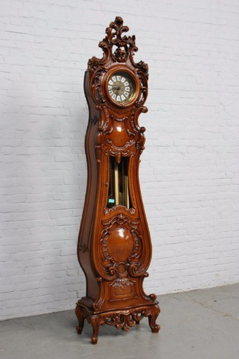 антикварные напольные часы в стиле рококо из ореха, антиквариат купить в Москве