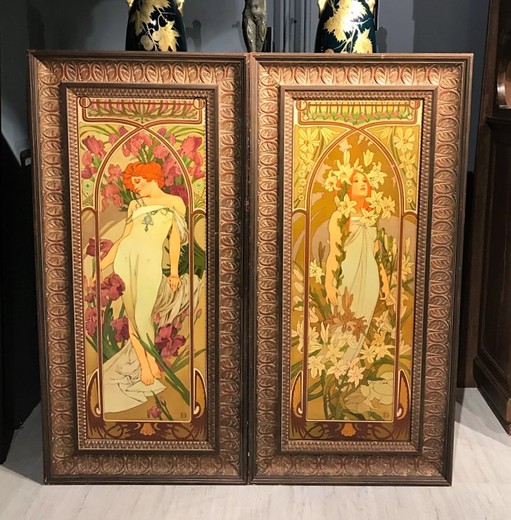 Antique paired paintings