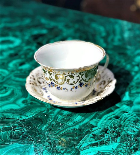 Antique saucer with   bowl
