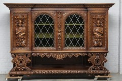 Antique Breughel style cabinet