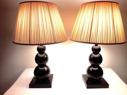 Antique paired lamps