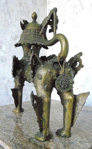 Antique Foo lions sculptures