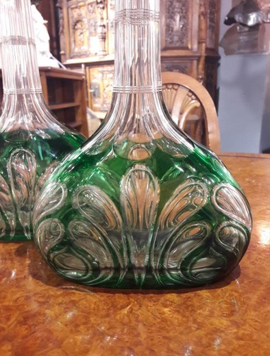 Antique twin decanters