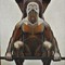 Antique painting "Two weightlifters"