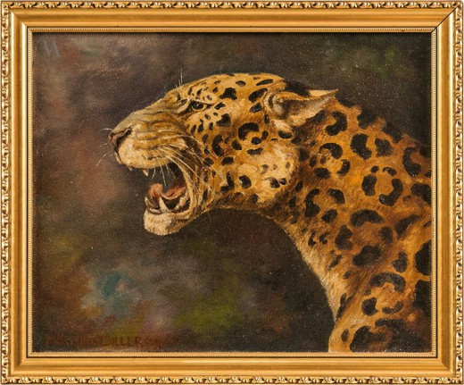 Антикварная картина «Гепард»