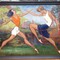 Antique painting "Gymnasts"
