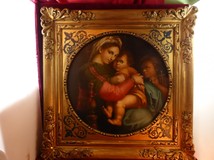 Antique painting of a Virgin Mary