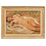 Antique painting "Nude"