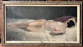 Antique painting "Nude"