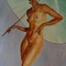 Antique painting a gorgeous nude girl