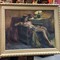 Antique painting "A woman waiting for intimacy"