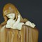 Антикварная скульптура "Дева Мария с младенцем"