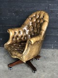 Antique office leather armchair