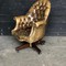 Antique office leather armchair