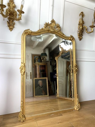 Antique fireplace mirror Louis XV