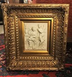 Antique bas-relief in a frame