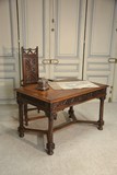 Antique desk and armchair