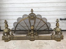 Set of antique renaissance fireplace accessories