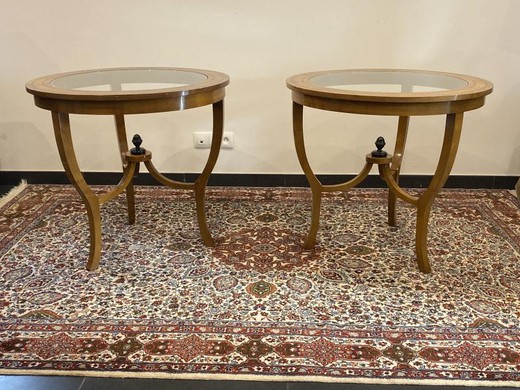 Paired antique tables