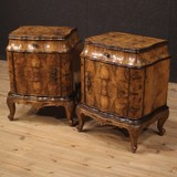 Pair antique bedside tables