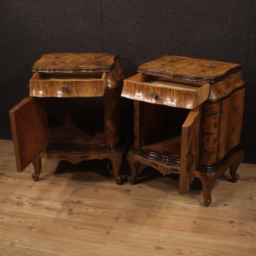 Pair antique bedside tables