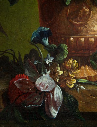 Ancient painting "Still Life with Flowers"