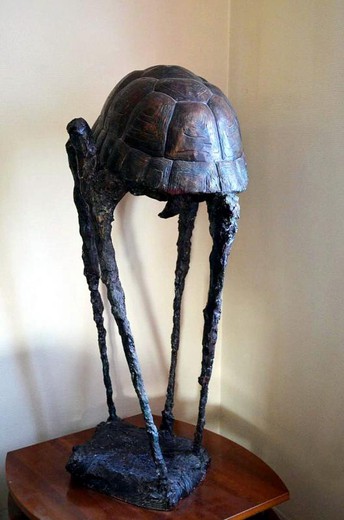 Винтажная скульптура «Галапагосская черепаха»