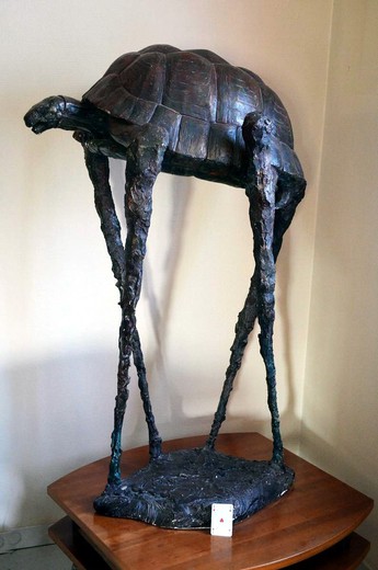 Винтажная скульптура «Галапагосская черепаха»