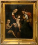 Антикварная картина «Мадонна с младенцем»
