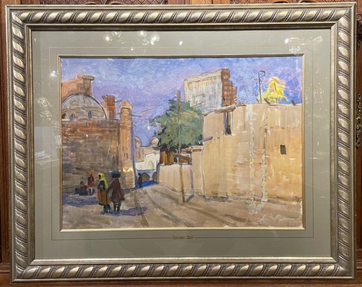 Antique painting "On the streets of Khiva"