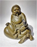 Antique sculpture "Daikoku with a mouse"