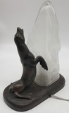 Antique sculpture-lamp "Sea Lion"