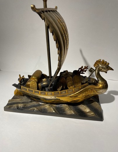 Antique sculptural composition "Takarabune"